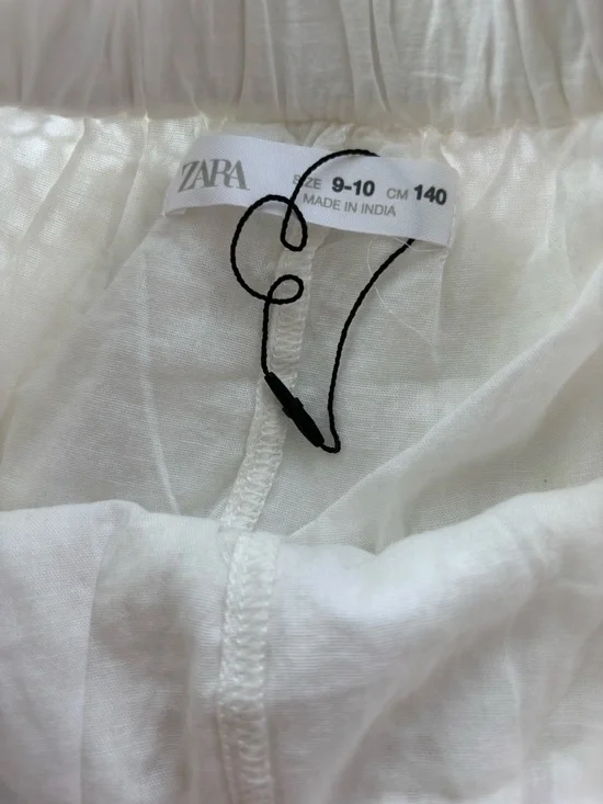 Zara Girls’ Eyelet White Skirt 9-10 - Picture 4 of 5